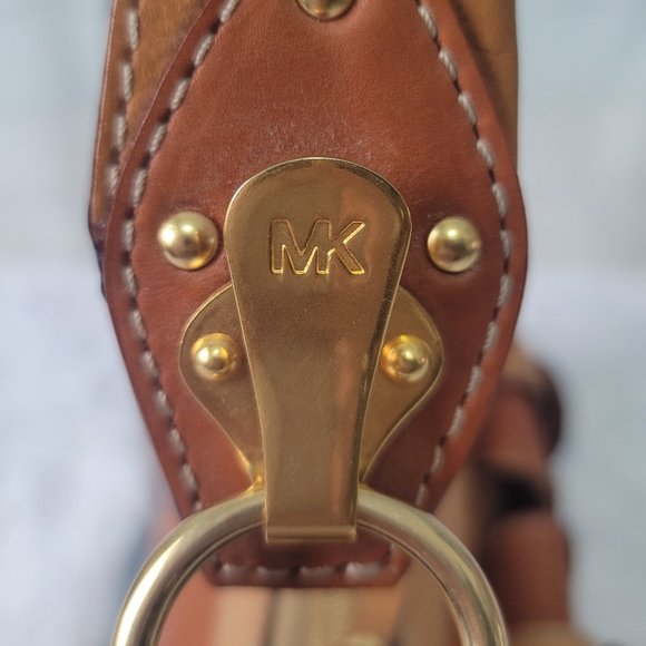 Michael Kors Y2K Double Tone Brown Leather Shoulder Bag - Picture 5 of 16